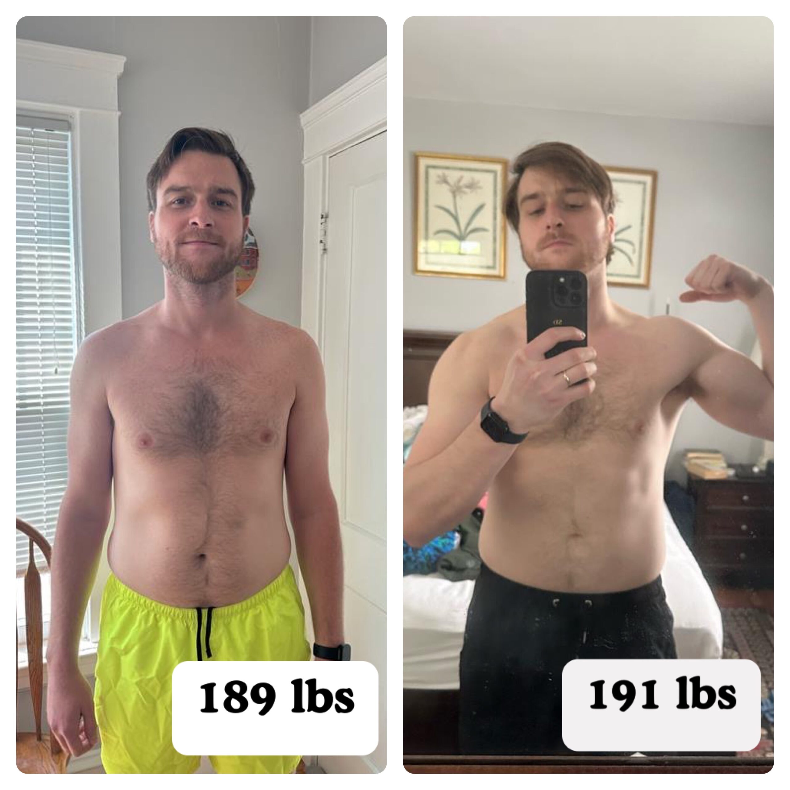 Body recomposition same weight